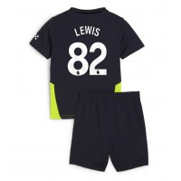 Maglia Calcio Manchester City Rico Lewis #82 Seconda Divisa Bambino 2024-25 Manica Corta (+ pantaloncini)